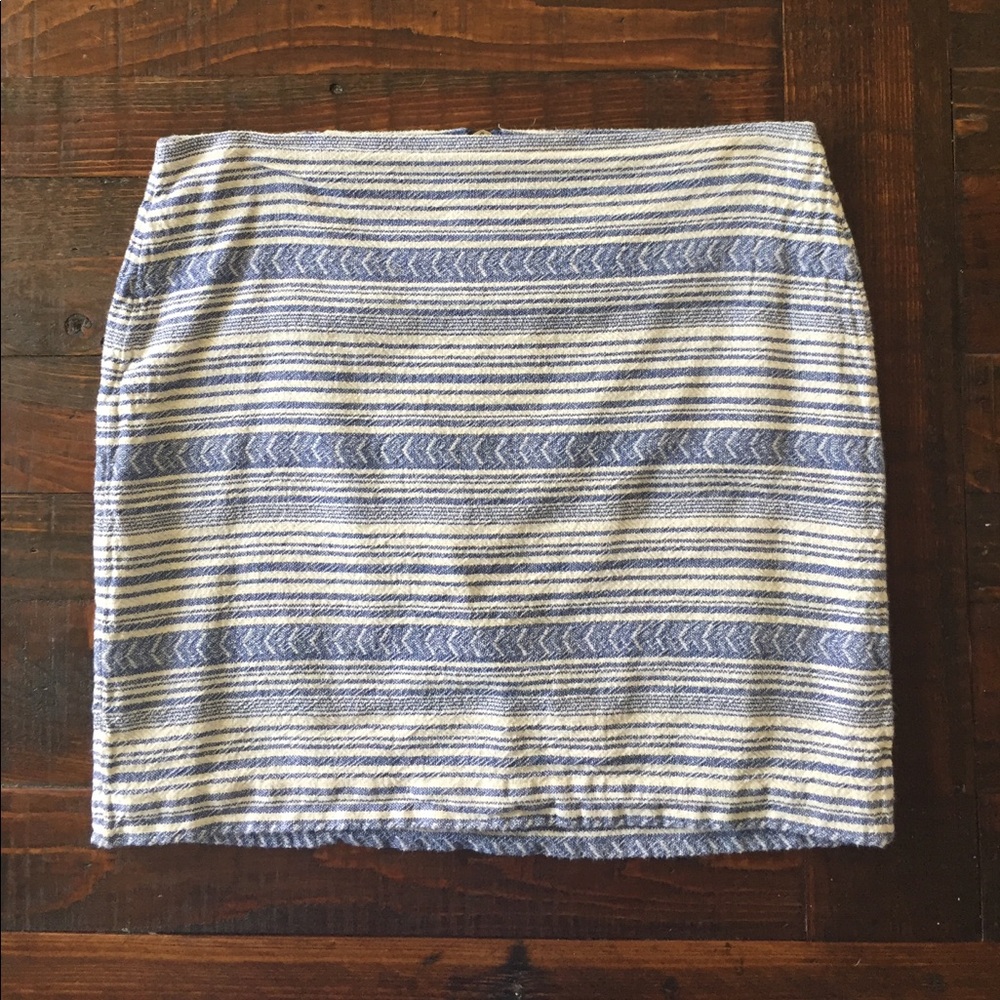 GAP Blue and Cream Striped Skirt